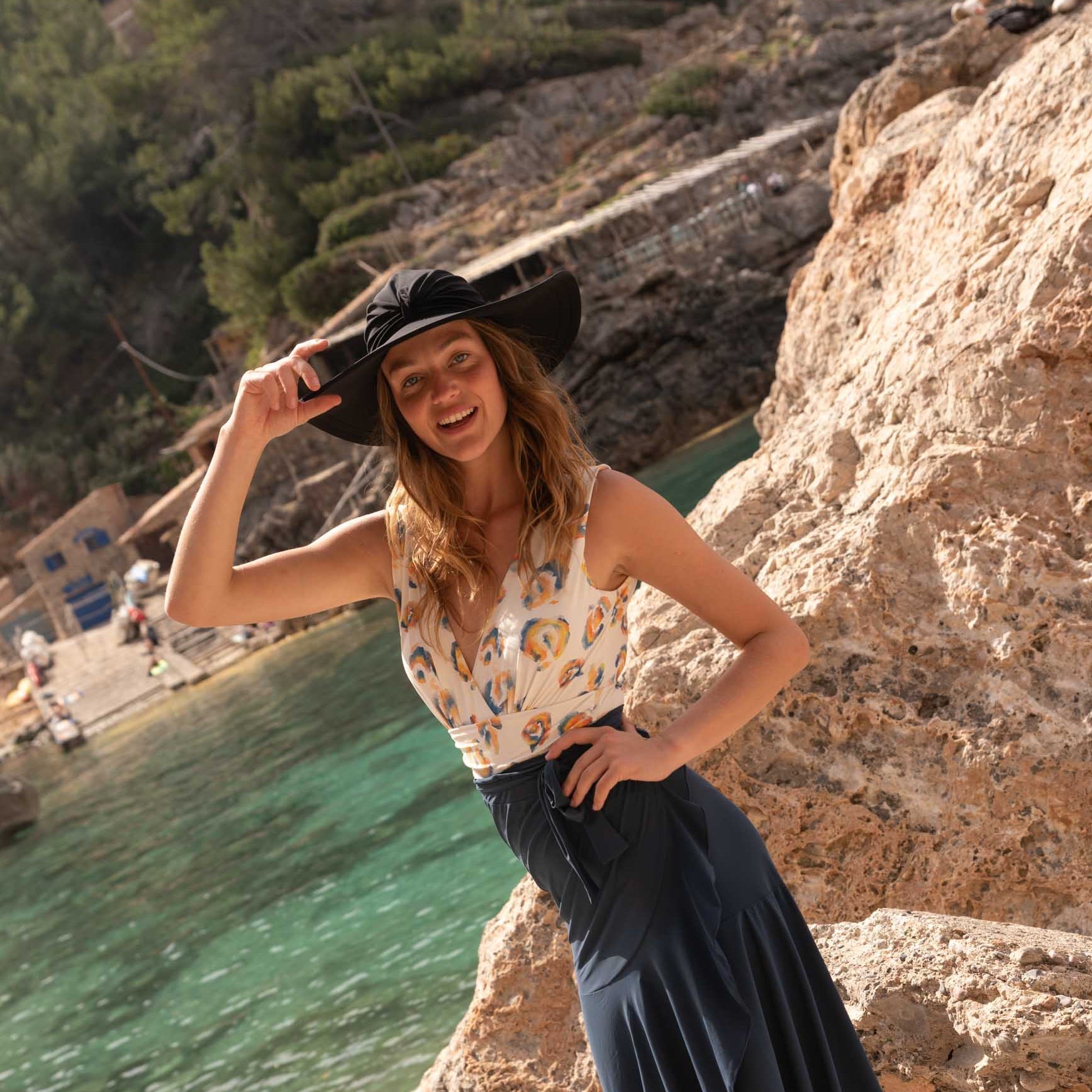 Bahamas UV-Solhatt Svart - UPF50+ Solskydd