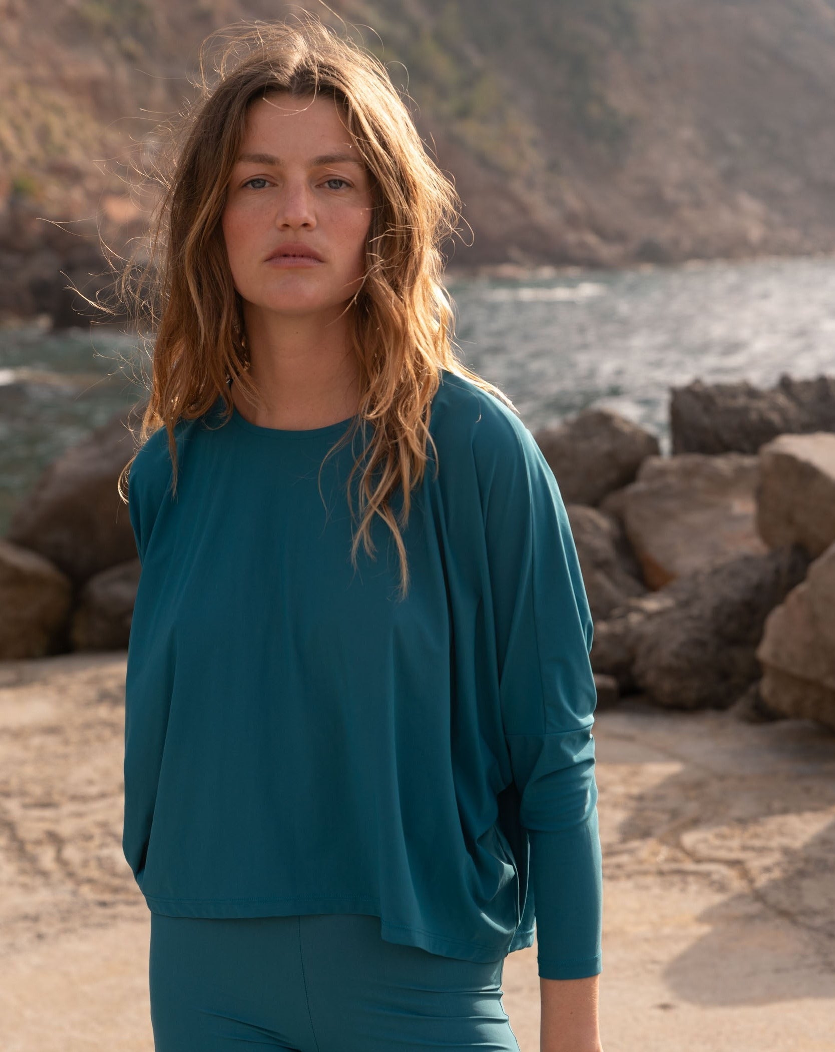 Mykonos UV-Topp Teal - UPF50+ Solskydd för Kvinnor