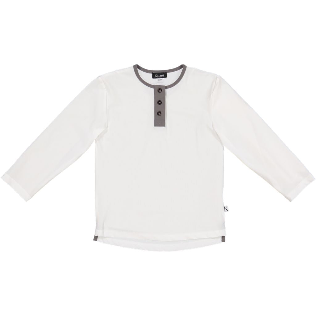 Kiwi UV-Topp Vit/Grå - UPF50+ Solskydd för Barn